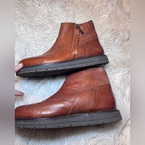 Ten Points Ankle Boots Brown EU 37 Leather Swedish Made In Portugal US 6/6.5